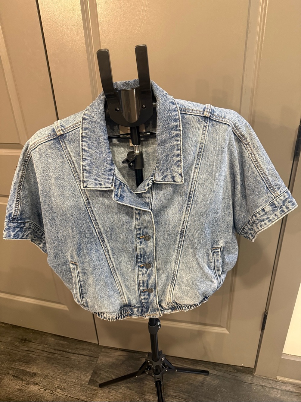 Habitual Light Blue Cropped Denim Jacket